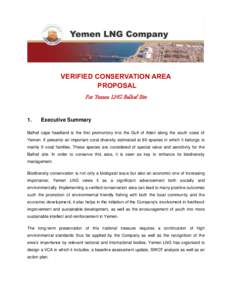 VERIFIED CONSERVATION AREA PROPOSAL For Yemen LNG Balhaf Site 1.