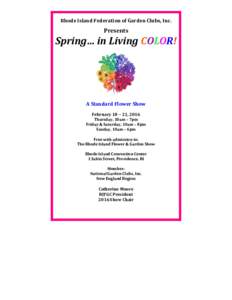 Rhode Island Federation of Garden Clubs, Inc.  Presents Spring… in Living COLOR!