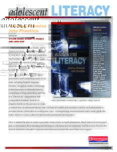 adolescent  LITERACY Turning Promise into Practice