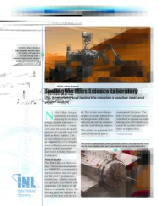 NUCLEAR ENERGY  The Energy of Innovation NASA’s Mars Science Lab mission and its rover