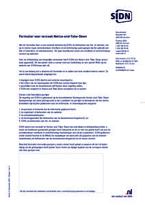 Formulier voor verzoek Notice-and-Take-Down  Bezoekadres MeanderMD Arnhem