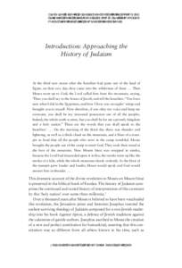 A History of Judaism - introduction