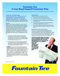 Fountain Tire 5 Year Road Hazard Protection Plan Fountain Tire 5 Year Road Hazard