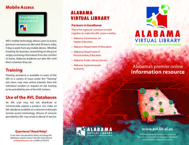 Mobile Access  Alabama Virtual Library  Anywhere &