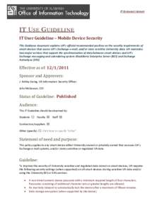 IT Practice Guideline - Mobile Device Security