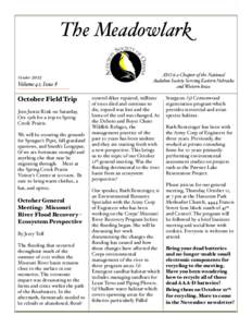 1  The Meadowlark October[removed]Volume 41; Issue 8