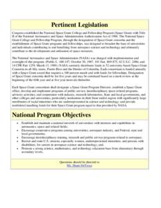 Microsoft Word - Pertinent Legislation.doc