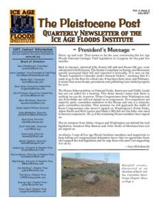 Vol. 4, Issue 2 July 2007 The Pleistocene Post  Quarterly Newsletter of the
