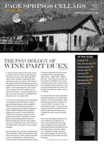 Page Springs Cellars History Spring EQUINOX  the psychology of