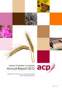 Advisory Committee on Pesticides  Annual Report 2010 Department for Environment, Food and Rural Affairs Health and Safety Executive