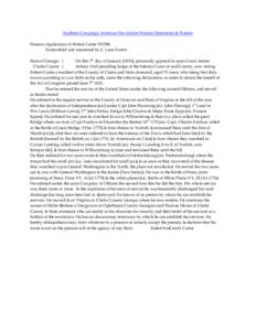 Southern Campaign American Revolution Pension Statements & Rosters Pension Application of Robert Carter S31598 Transcribed and annotated by C. Leon Harris State of Georgia } On this 7th day of January [1833], personally 