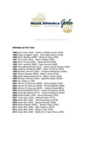 IAAF Golden League / IAAF World Athlete of the Year / Kenenisa Bekele / Sanya Richards-Ross / Yelena Isinbayeva / Hicham El Guerrouj / Hicham / Track & Field News Athlete of the Year / Athletics / Sports / IAAF Diamond League