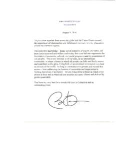 Message from President Barack Obama