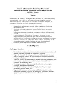 Microsoft Word - FIA Mission Objectives and Strategy[removed] 2013.doc