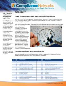 ReflectionTM  Over a decade of enabling leaner, more profitable supply chains