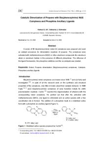 Microsoft Word - 02 Helmut G. Alt, Catalytic Dimerization of Propene with Bis_phenoxyimine_.doc