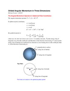 Orbital Angular Momentum in Three Dimensions