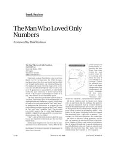 review-halmos.qxp[removed]:49 AM Page[removed]Book Review The Man Who Loved Only Numbers