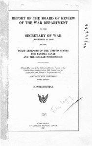REPORT OF THE BOARD OF REVIEW OF THE WAR DEPARTMENT TO THE