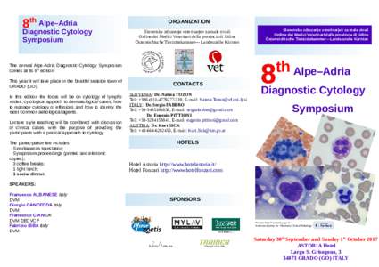 8th Alpe–Adria  Diagnostic Cytology Symposium  ORGANIZATION