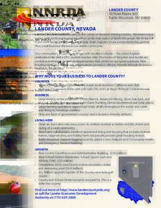 Newmont Mining Corporation / Battle Mountain /  Nevada / Lander / Nevada / Battle Mountain / Galena /  Lander County /  Nevada / Rixie /  Nevada