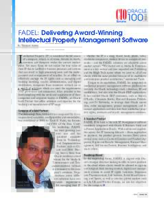 FADEL: Delivering Award-Winning Intellectual Property Management Software By Thomson Antony  I