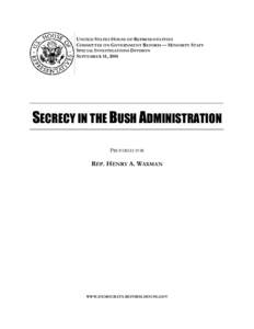 Secrecy in the Bush Administration