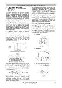 TECHNICAL NOTES FOR ELECTROLYTIC CAPACITOR 5. CHARGE AND DISCHARGE APPLICATION OF ELECTROLYTIC CAPACITOR