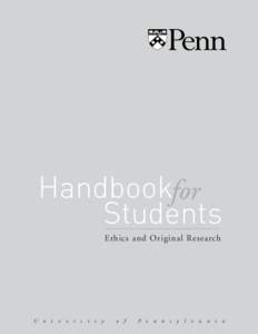 Handbookfor Students Ethics and Original Research U n