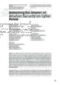 Avionics / Air traffic control / Warning systems / Computer network security / Aircraft collision avoidance systems / Traffic collision avoidance system / Automatic dependent surveillance  broadcast / Secondary surveillance radar / Computer security / Wireless security / Aviation accidents and incidents / Aviation safety