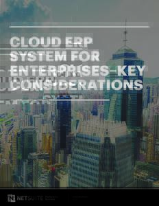 CLOUD ERP SYSTEM FOR ENTERPRISES–KEY CONSIDERATIONS  Platform for