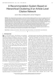 Information science / Academia / Information retrieval / Recommender systems / Networks / Academic publishing / Citation metrics / PageRank / Collaborative filtering / GroupLens Research / Network science / Citation analysis