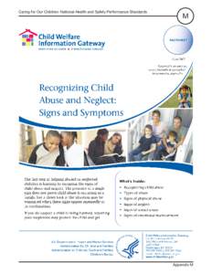 Recognizing Child Abuse and Neglect: Signs and Symptoms