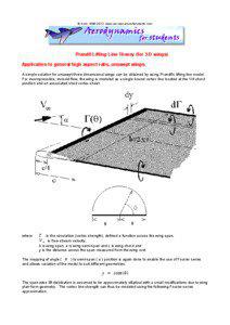 © Auld, [removed]: www.aerodynamics4students.com  Prandtl Lifting Line Theory (for 3-D wings)