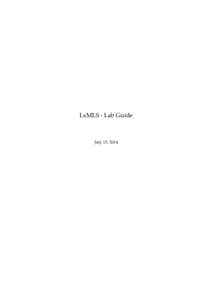 LxMLS - Lab Guide  July 15, 2014 Day 0