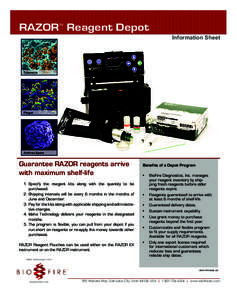 RAZOR™ Reagent Depot Information Sheet Tularemia  Plague