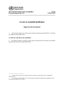 SIXTY-SEVENTH WORLD HEALTH ASSEMBLY Provisional agenda item 15.4 A67March 2014