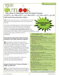 ISBE Nutrition Programs: Outlook Newsletter November 2011