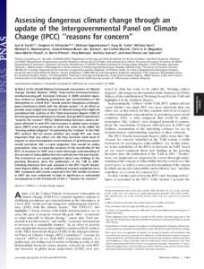 Assessing dangerous climate change through an update of the Intergovernmental Panel on Climate Change (IPCC) ‘‘reasons for concern’’ Joel B. Smitha,1, Stephen H. Schneiderb,c,1, Michael Oppenheimerd, Gary W. Yohe