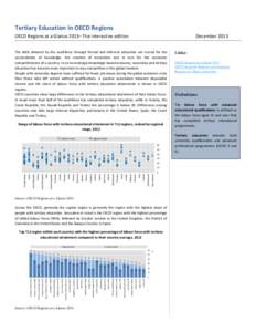 Tertiary Education in OECD Regions OECD Regions at a Glance 2013– The interactive edition December[removed]The skills attained by the workforce through formal and informal education are crucial for the