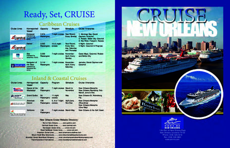 Ready, Set, CRUISE Cruise Lines Homeported Vessel