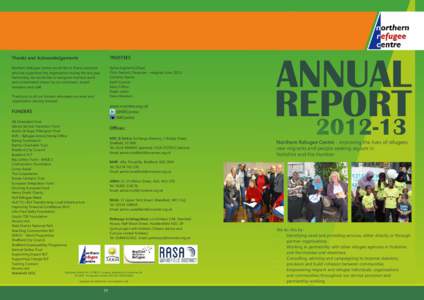 Northern Refugee Annual Report[removed]