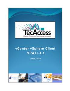 vCenter vSphere Client VPAT 4.1: VMware, Inc.