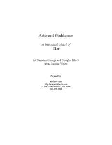 Asteroid Goddesses in the natal chart of Cher by Demetra George and Douglas Bloch with Patricia White