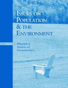 ISSUES ON POPULATION & THE ENVIRONMENT Number 1