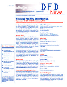 FA L L[removed]DFD News  Division of Fluid Dynamics Newsletter