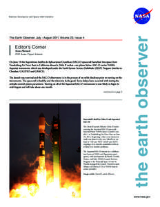 The Earth Observer July-August 2011