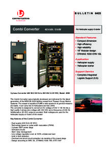 B U L L E T I NCombi Converter 40 kVA / 9 kW