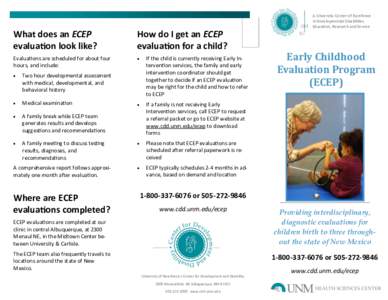 What does an ECEP evaluation look like? How do I get an ECEP evaluation for a child?
