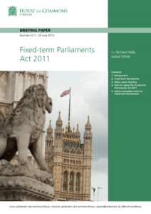 Fixed-term Parliaments Act 2011